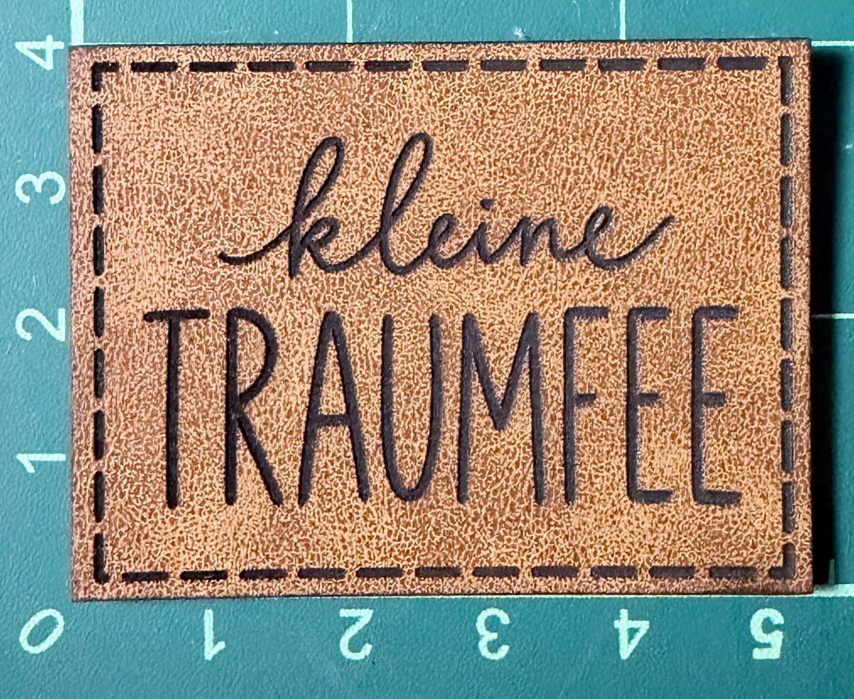 Kunstleder-Patch „kleine Traumfee“ – zum Aufnähen