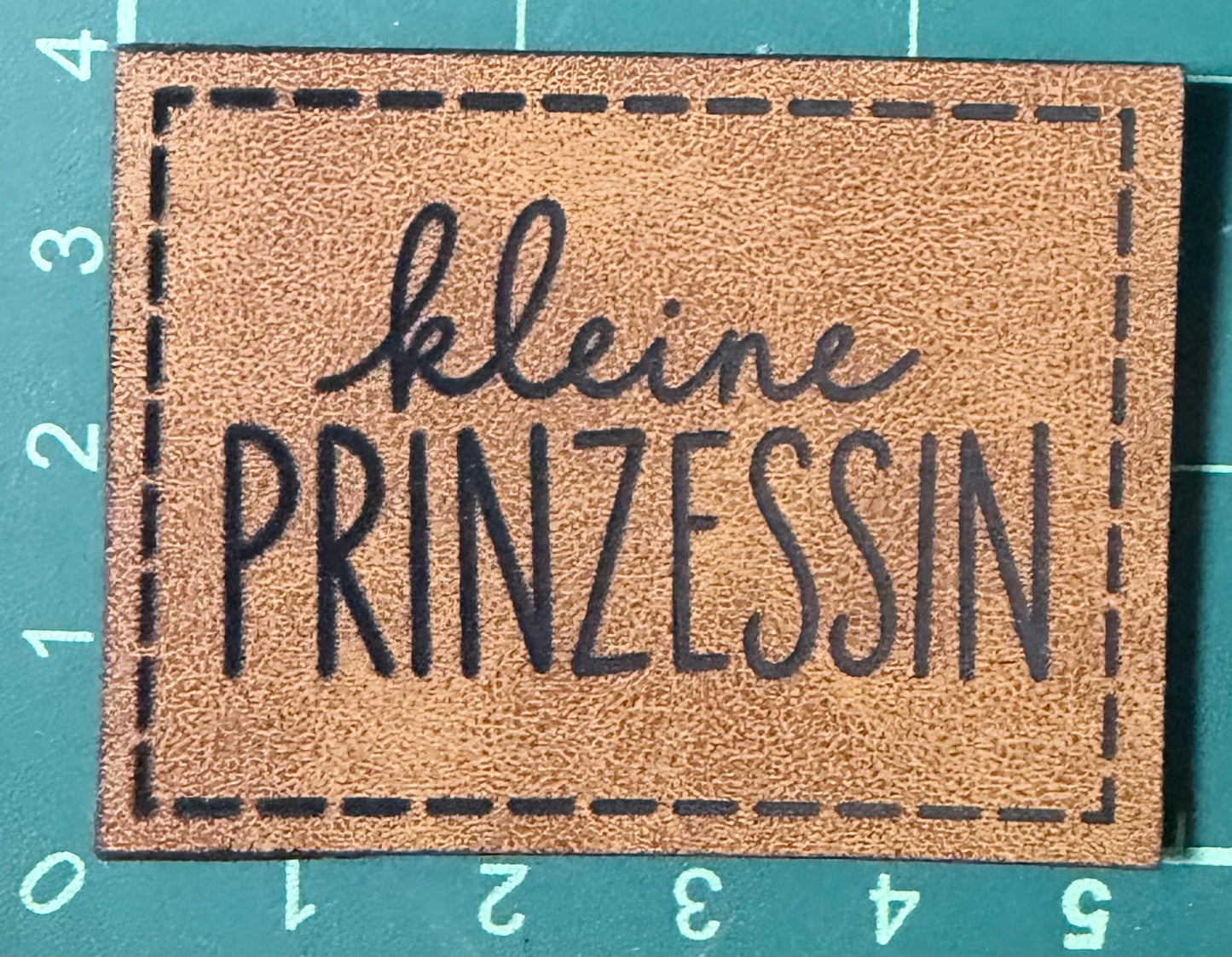 Kunstleder-Patch „kleine Prinzessin“ – zum Aufnähen