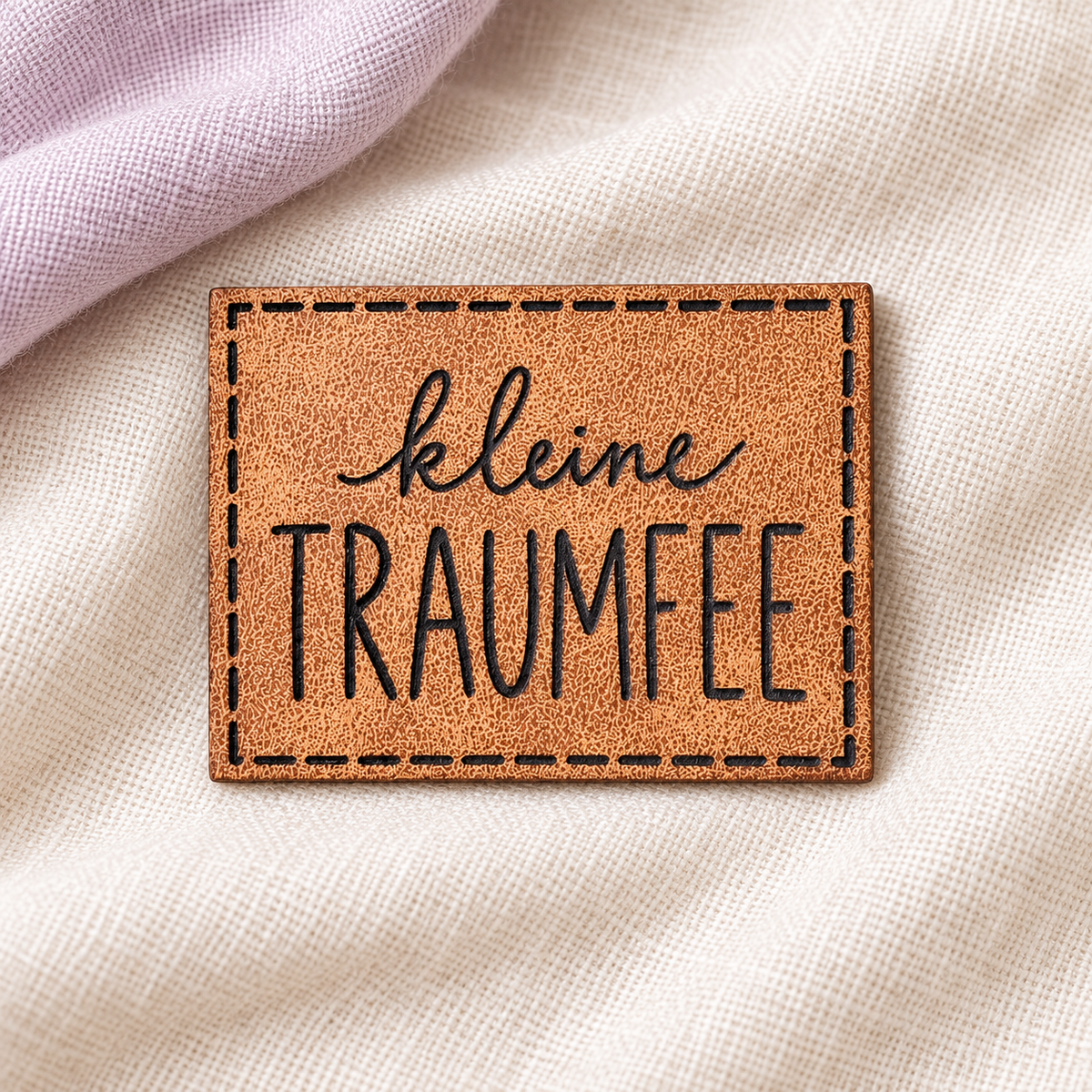 Kunstleder-Patch „kleine Traumfee“ – zum Aufnähen