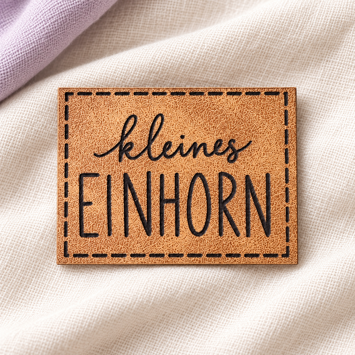 Kunstleder-Patch „kleines Einhorn“– zum Aufnähen