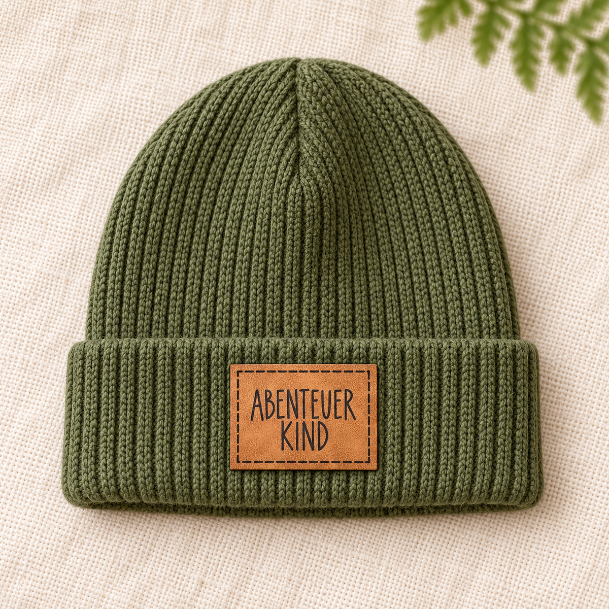 Kunstleder-Patch „ABENTEUER KIND“ – zum Aufnähen