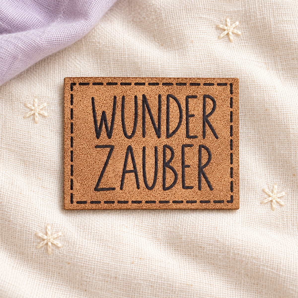 Kunstleder-Patch „WUNDER ZAUBER“ – zum Aufnähen