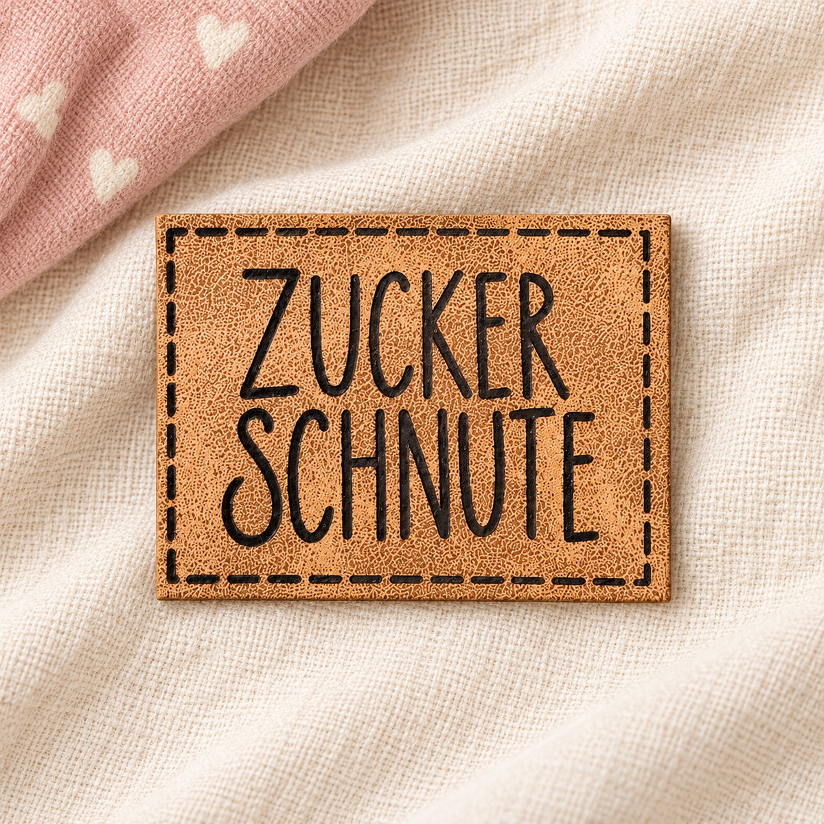 Kunstleder-Patch „ZUCKERSCHNUTE“ – zum Aufnähen