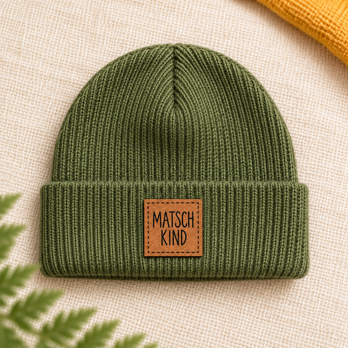 Kunstleder-Patch mit „MATSCHKIND“ – zum Aufnähen
