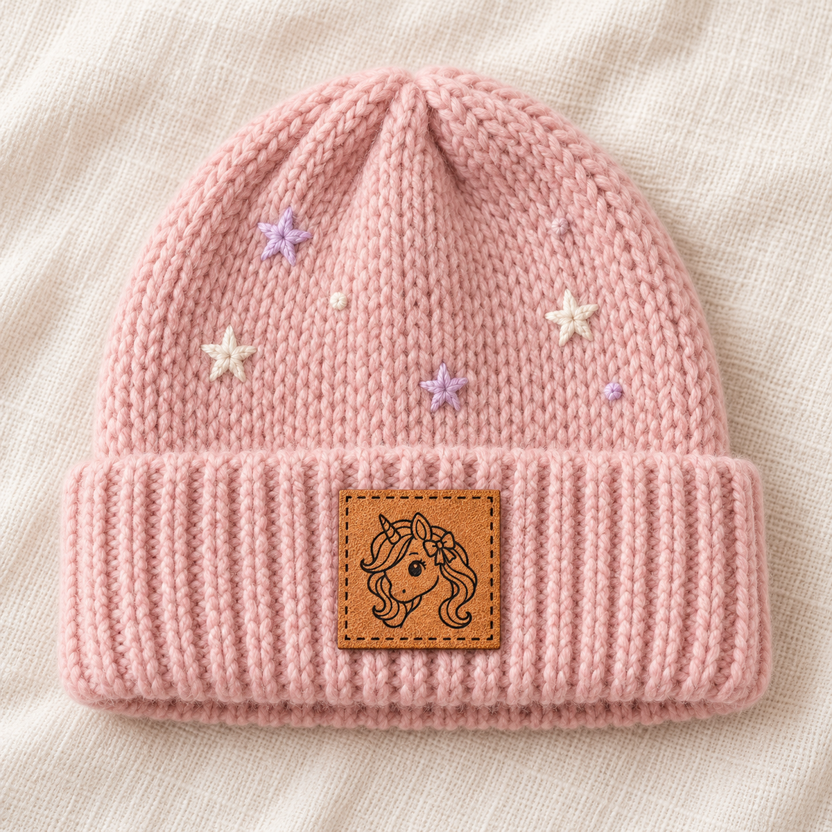 Kunstleder-Patch mit Einhorn – zum Aufnähen