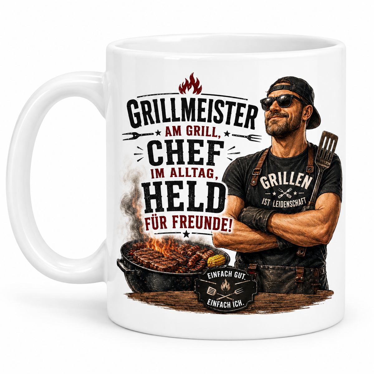 Motivtasse „Grillmeister“ – dein Lieblingsmotiv für die Kaffeepause