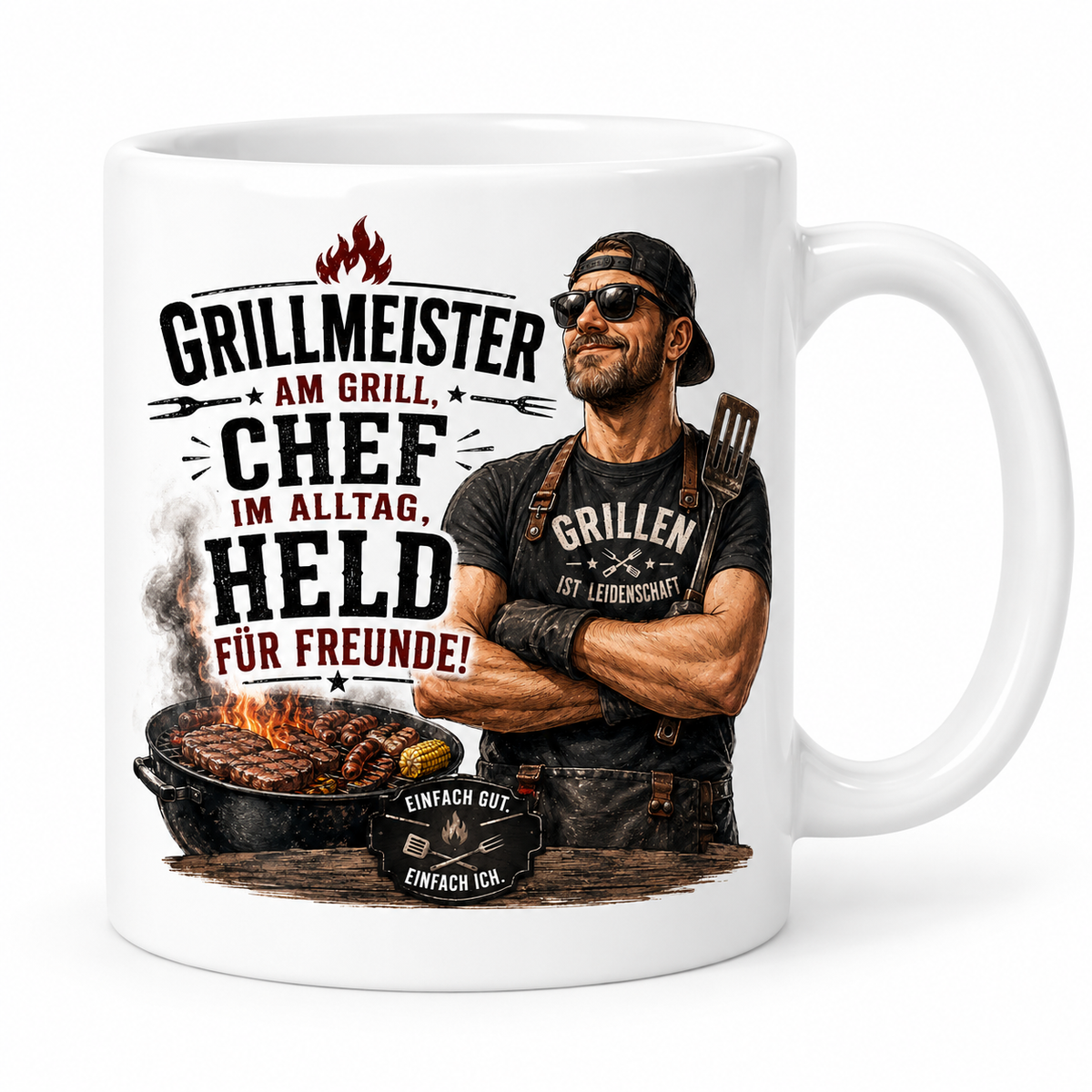 Motivtasse „Grillmeister“ – dein Lieblingsmotiv für die Kaffeepause
