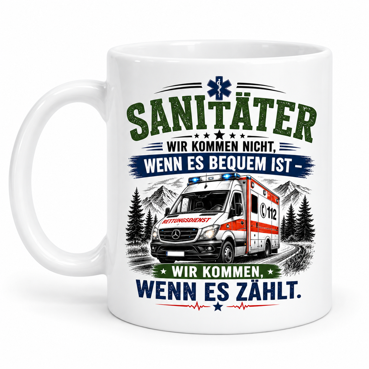 Motivtasse „Sanitäter“ – dein Lieblingsmotiv für die Kaffeepause